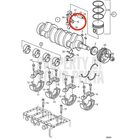 Biela original Volvo Penta VOP3583683 | D2-75