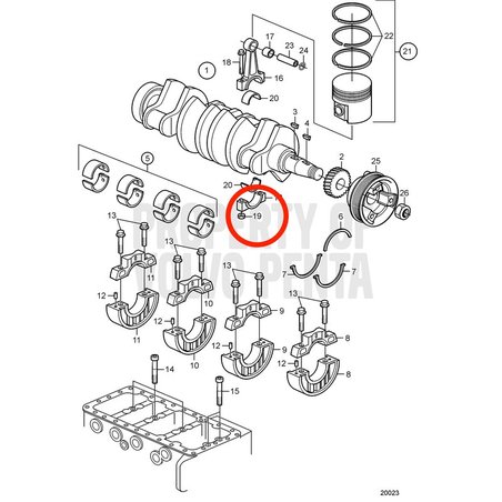 Porca Volvo Penta original VOP3580555 | D2-75