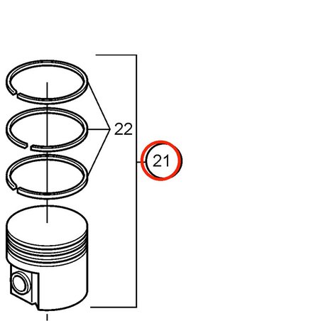 Kit pistone originale Volvo Penta VOP21318269 | D2-55