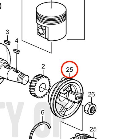 Polia original Volvo Penta VOP3583685 | D2-55