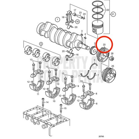 Polia original Volvo Penta VOP3583685 | D2-55