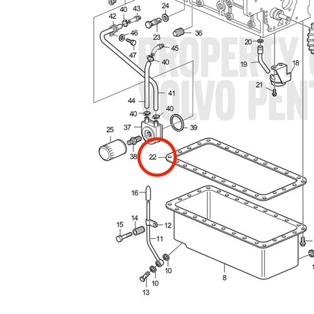 Junta original Volvo Penta VOP21849845 | D2-75