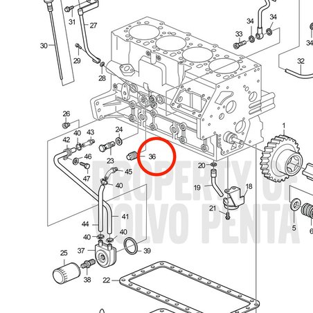 Prise d'origine Volvo Penta VOP3583732 | D2-75