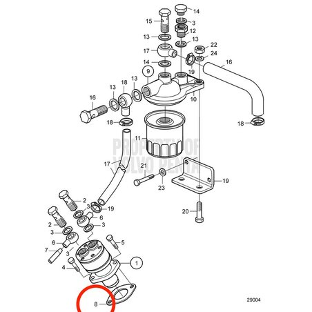 Guarnizione originale Volvo Penta VOP3580111 | MD2030