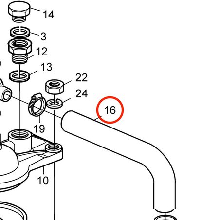 Tuyau d'origine Volvo Penta VOP3583782 | D2-55