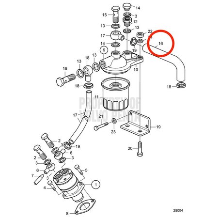 Tuyau d'origine Volvo Penta VOP3583782 | D2-55