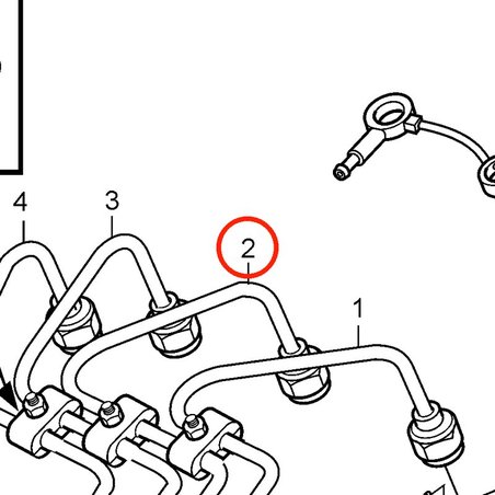 Tubo di pressione originale Volvo Penta VOP3583525 | D2-75