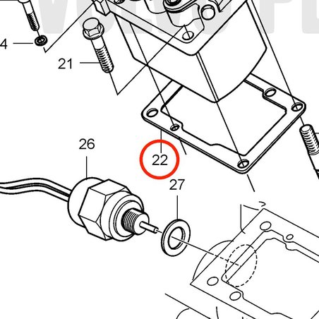 Spessore di regolazione originale Volvo Penta VOP3583766 | D2-75