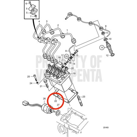 Spessore di regolazione originale Volvo Penta VOP3583766 | D2-75
