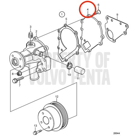 Chapa Original Volvo Penta VOP3580575 | D2-75