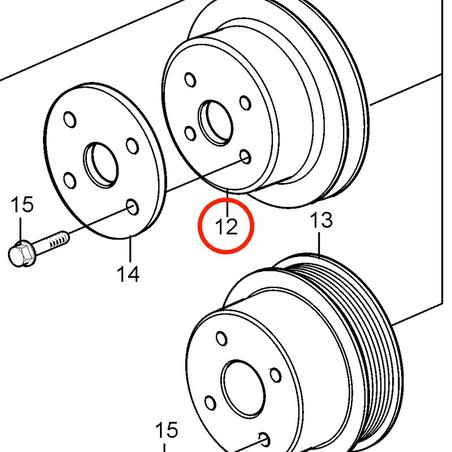 Polia original Volvo Penta VOP3580579 | D2-55