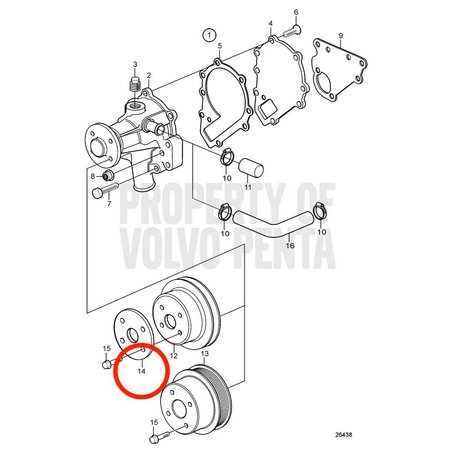 Brida Original Volvo Penta VOP3580580 | D2-55