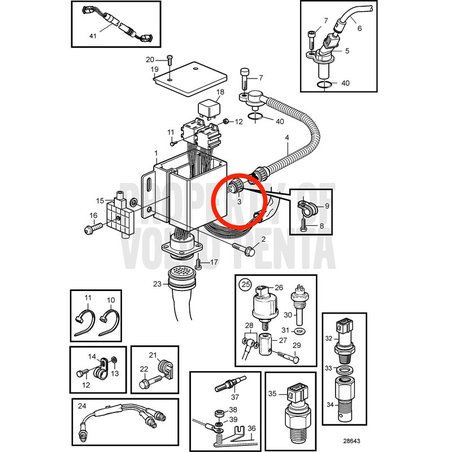 Fascio di cavi originali Volvo Penta VOP874442 | D2-55