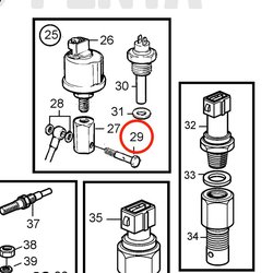 Parafuso oco genuíno Volvo Penta VOP861389 | MD2030