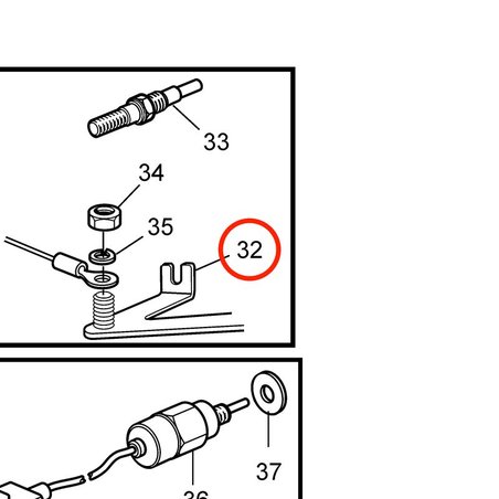 Trilho de força original Volvo Penta VOP3583571 | D2-75
