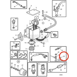 Trilho de força original Volvo Penta VOP3583571 | D2-75