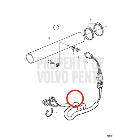 Coffre à câbles d'origine Volvo Penta VOP828813 | D2-75