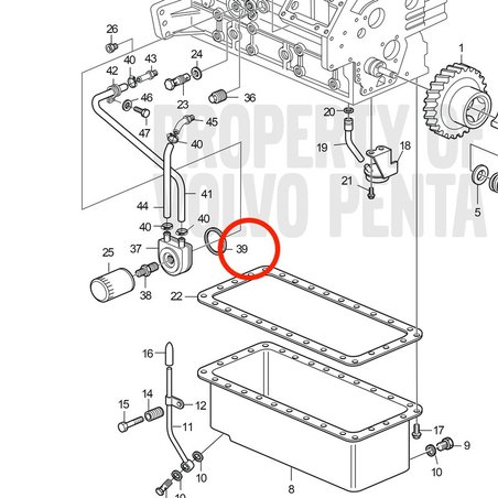 Guarnizione originale Volvo Penta VOP3589335 | D2-75