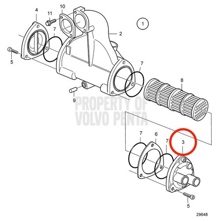 Original Volvo Penta Motorhaube VOP888617 | D2-75