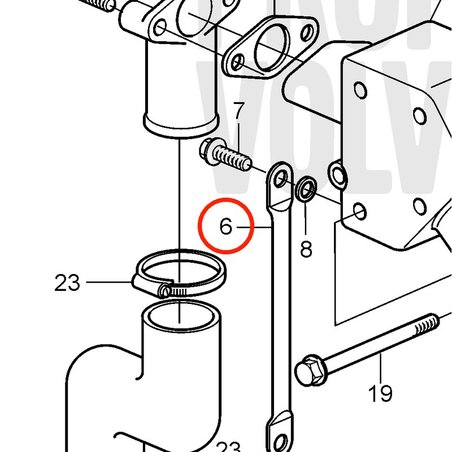 Barra originale Volvo Penta VOP3584426 | D2-75