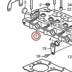 Cabeça de cilindro original Volvo Penta VOP3584103 | D2-75