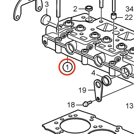 Cabeça de cilindro original Volvo Penta VOP3584103 | D2-75