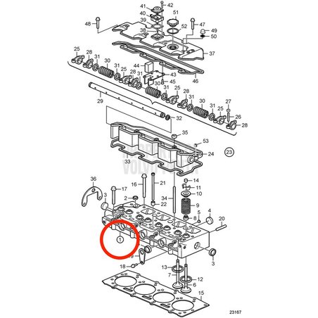 Cabeça de cilindro original Volvo Penta VOP3584103 | D2-75
