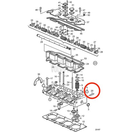 Parafuso prisioneiro original Volvo Penta VOP3580520 | D2-75