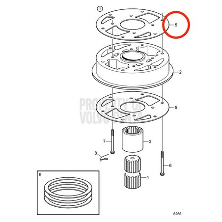 Joint d'origine Volvo Penta VOP3856834 | MD2030