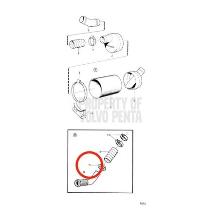 Original Volvo Pentamutter VOP827877 | MD2030