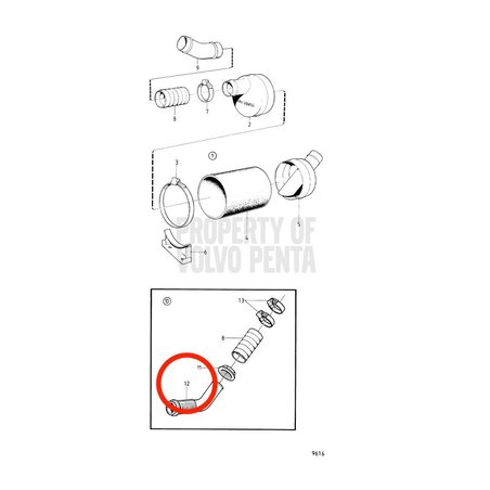 Pasacasco Original Volvo Penta VOP828694 | MD2030