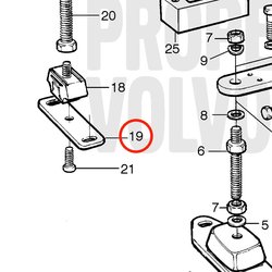Plaque de fixation d'origine Volvo Penta VOP838263 | MD2030