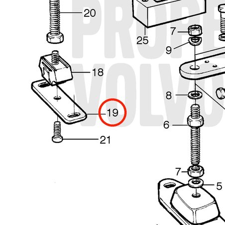 Plaque de fixation d'origine Volvo Penta VOP838263 | MD2030
