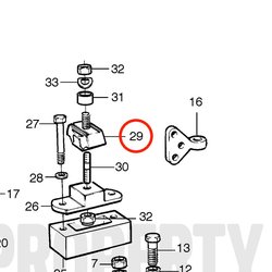 Coussinet en caoutchouc d'origine Volvo Penta VOP840845 | MD2010B