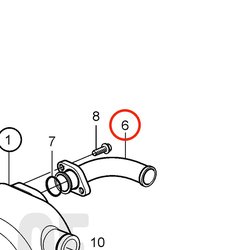 Original Volvo Penta Kühlrohr VOP844258 | MD2010