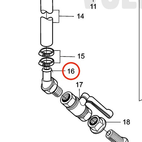 Conexión de Manguera Original Volvo Penta VOP848420 | MD2010