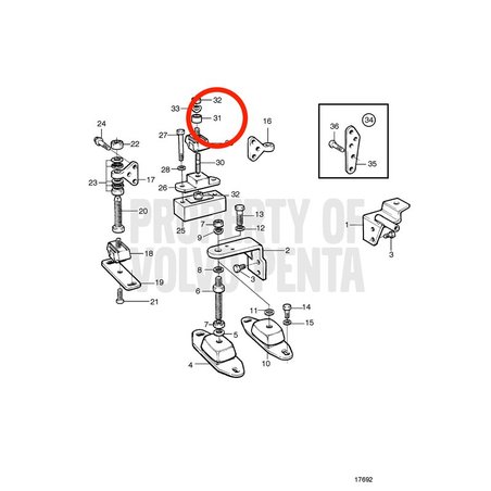Boccola originale Volvo Penta VOP852554 | MD2030