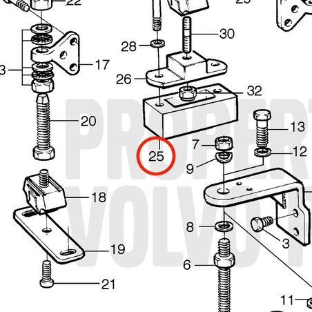 Entretoise d'origine Volvo Penta VOP852697 | MD2030