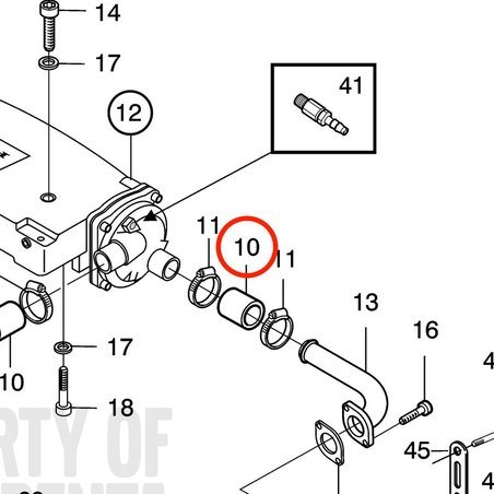 Tubo flessibile originale Volvo Penta VOP858471 | MD2010