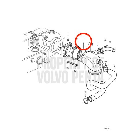 Original Volvo Penta Dichtung VOP859052 | MD2010