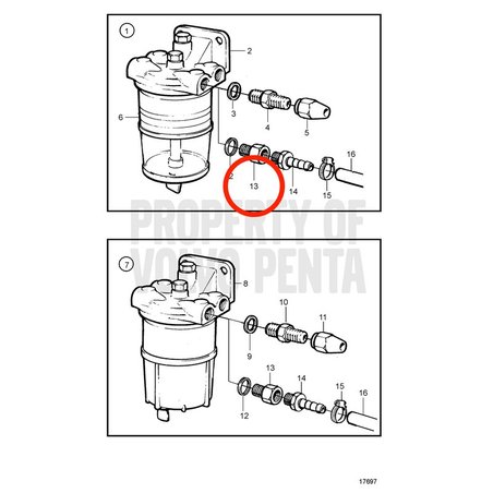 Original Volvo Penta Nippel VOP861642 | MD2030