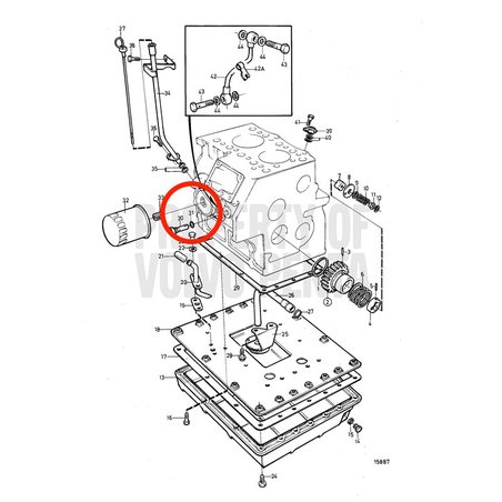 Anel de vedação original Volvo Penta VOP861830 | MD2030