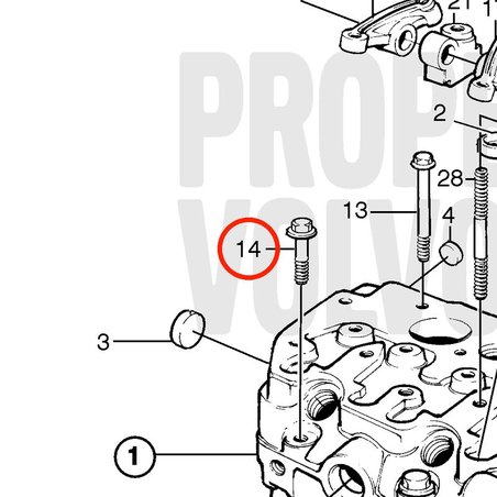 Original Volvo Penta Schraube VOP861867 | MD2010B