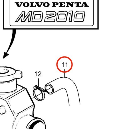 Original Volvo Penta Schlauch VOP861927 | MD2010