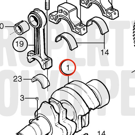 Albero motore originale Volvo Penta VOP861932 | MD2010