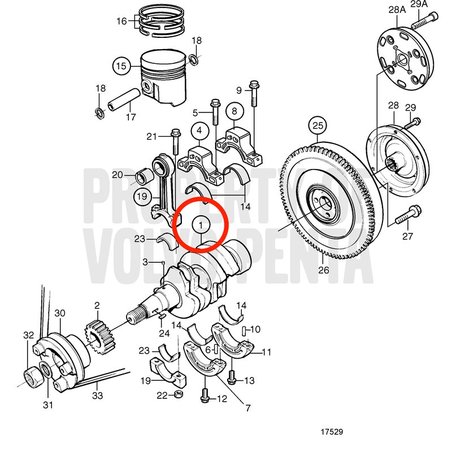 Albero motore originale Volvo Penta VOP861932 | MD2010
