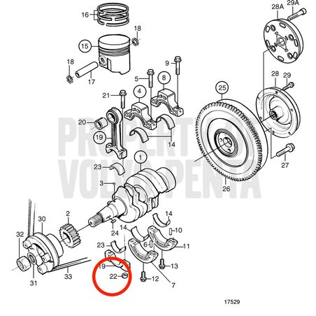 Tuerca Original Volvo Penta VOP861965 | MD2010