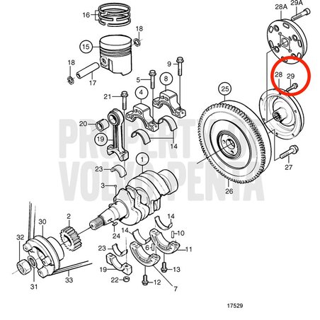 Vite originale Volvo Penta VOP861975 | MD2030