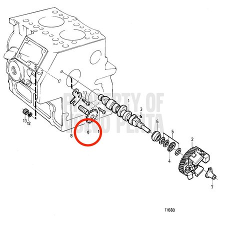 Assale originale Volvo Penta VOP861992 | MD2030