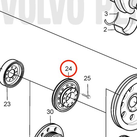 Disco dentado original Volvo Penta VOP888713 | MD2010